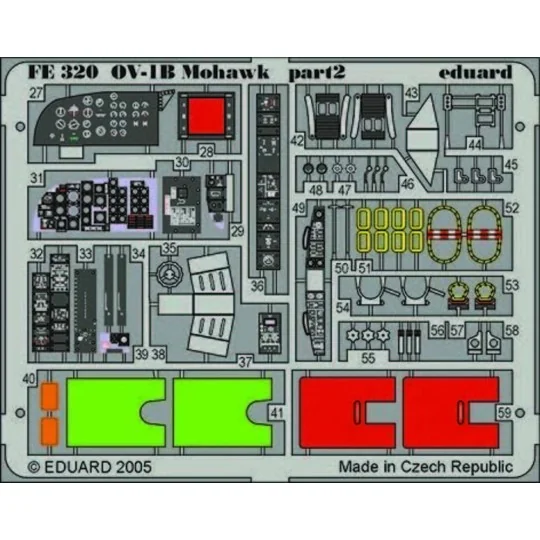 OV-1B Mohawk für Roden Bausatz, 1/48 - Eduard Accessories FE320