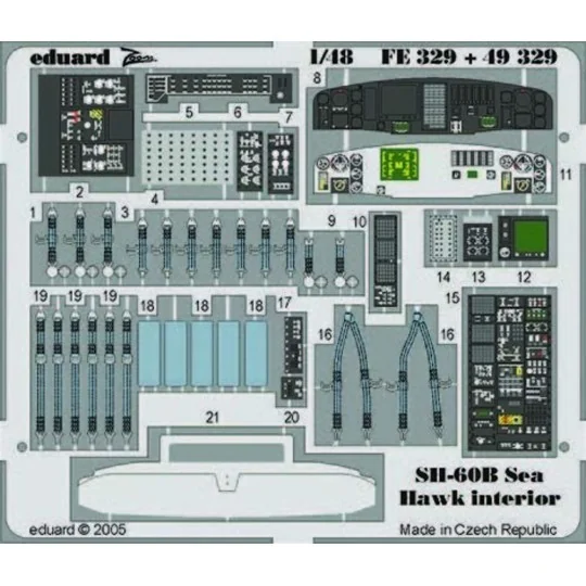 SH-60B Sea Hawk interior, 1/48 - Eduard Accessories FE329