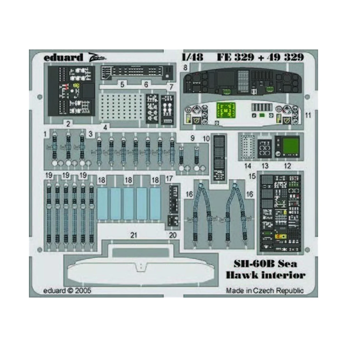 SH-60B Sea Hawk interior, 1/48 - Eduard Accessories FE329