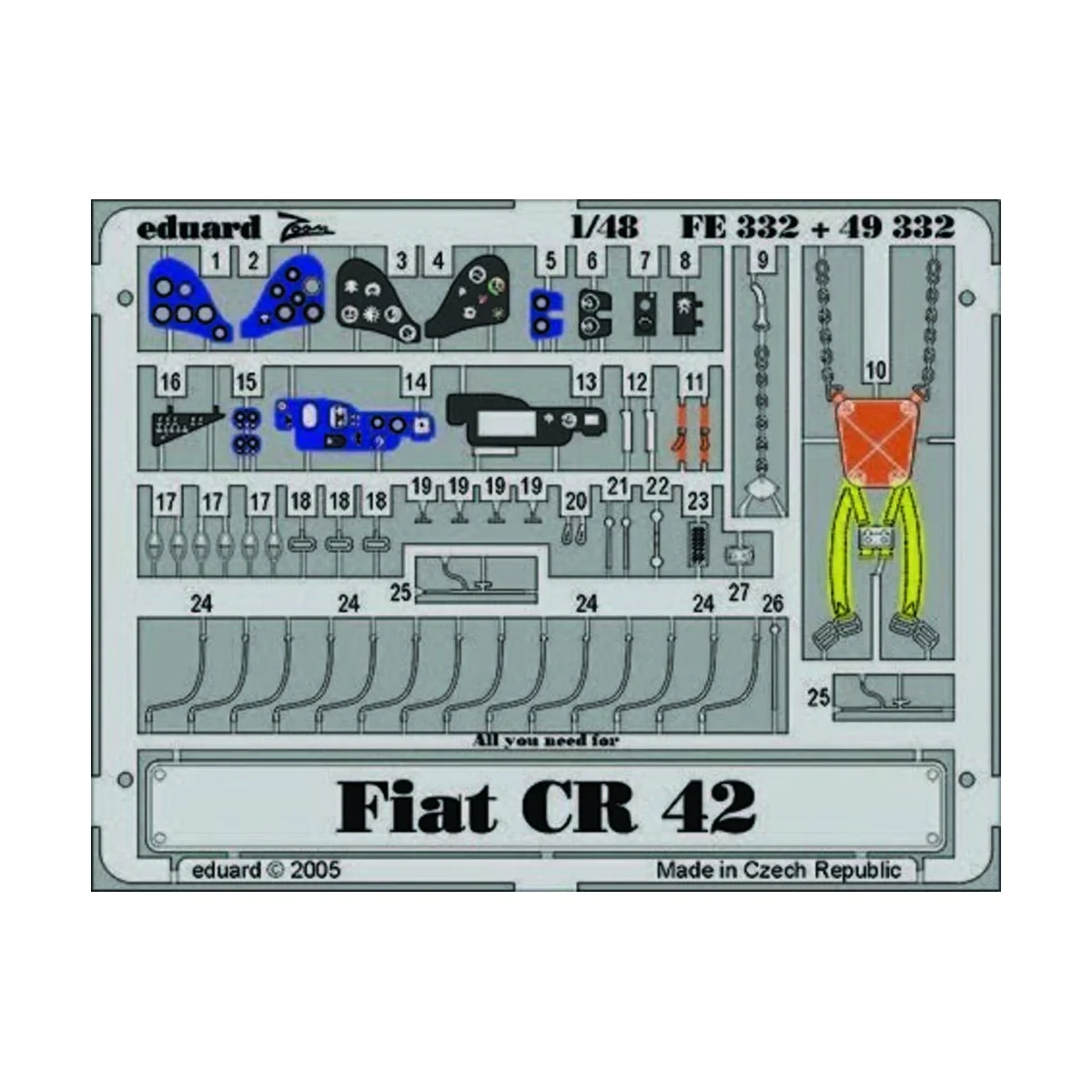 Fiat CR 42, 1/48 - Eduard Accessories FE332