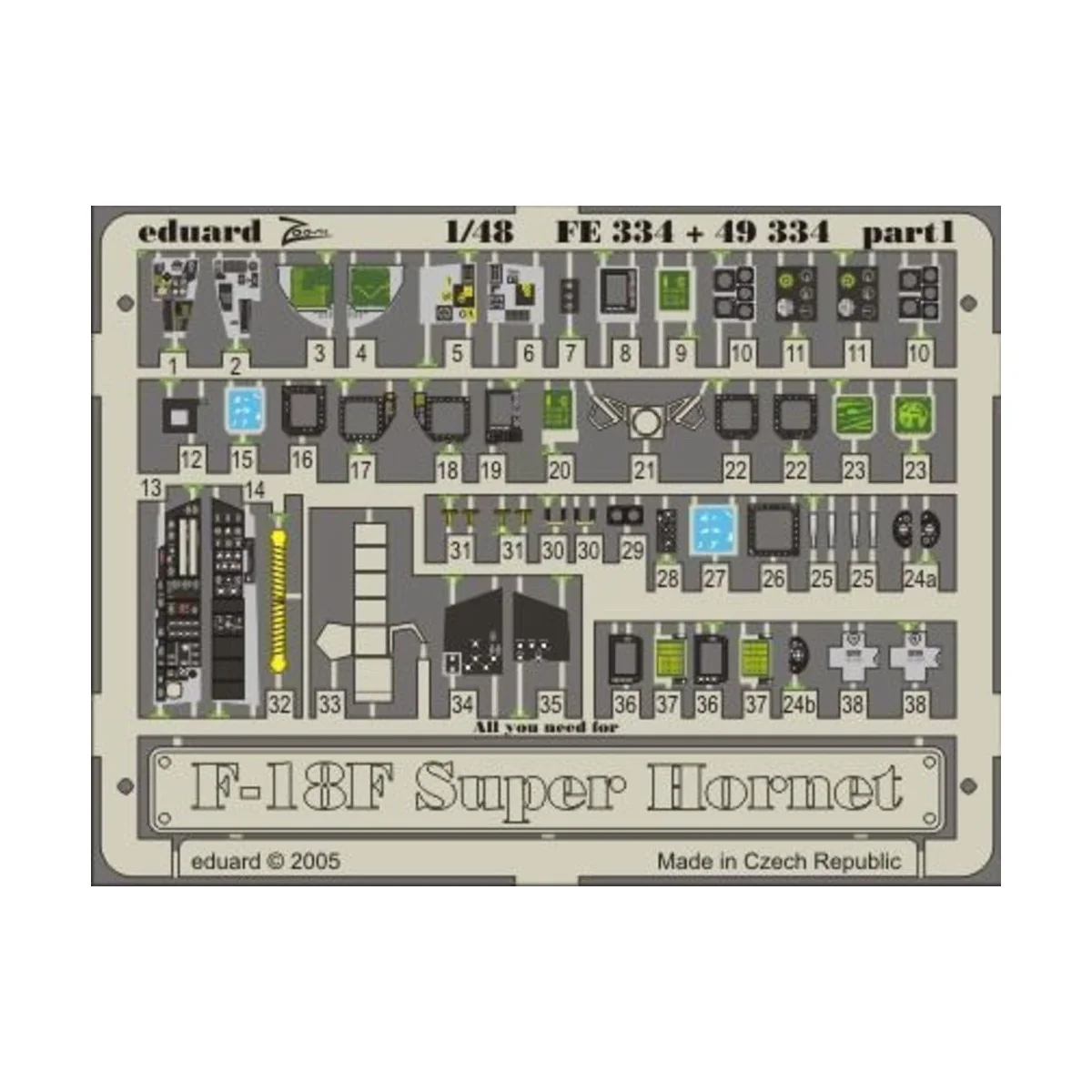 McDonnell Douglas F-18 F Super Hornet - Eduard Accessories FE334
