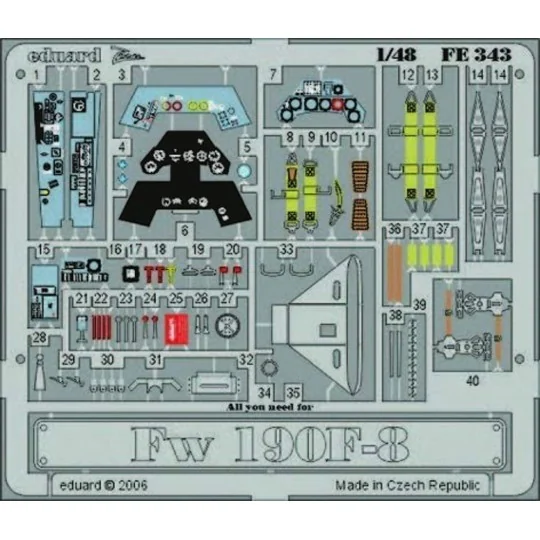Fw 190F-8 Für Tamiya Bausatz - Eduard Accessories FE343