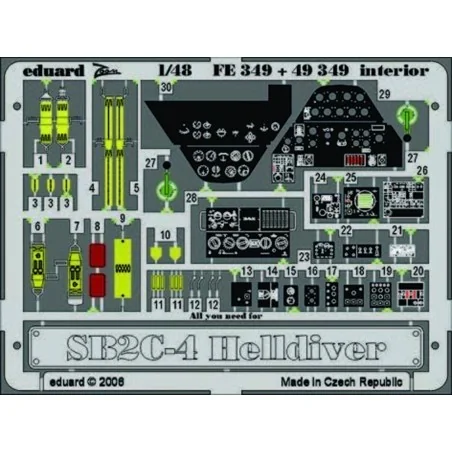 SB2C-4 Helldiver interior Für Revell-Monogram Bausatz, 1/48 - Eduar...