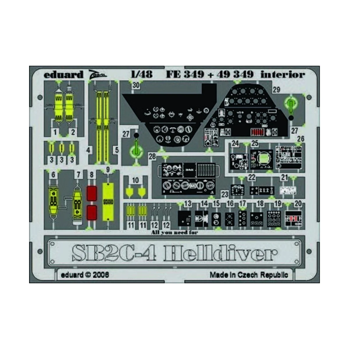 SB2C-4 Helldiver interior Für Revell-Monogram Bausatz - Eduard Acce...
