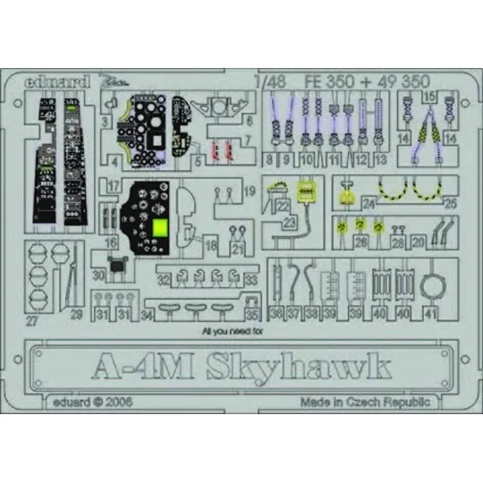A-4M Skyhawk für Hasegawa Bausatz, 1/48 - Eduard Accessories FE350