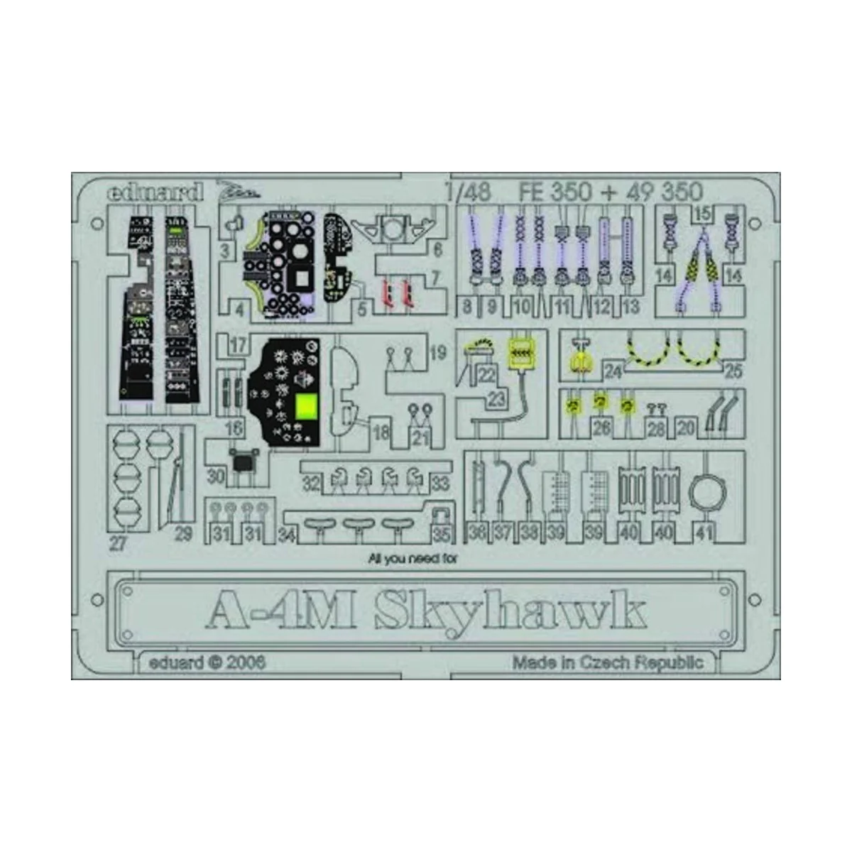 A-4M Skyhawk für Hasegawa Bausatz, 1/48 - Eduard Accessories FE350