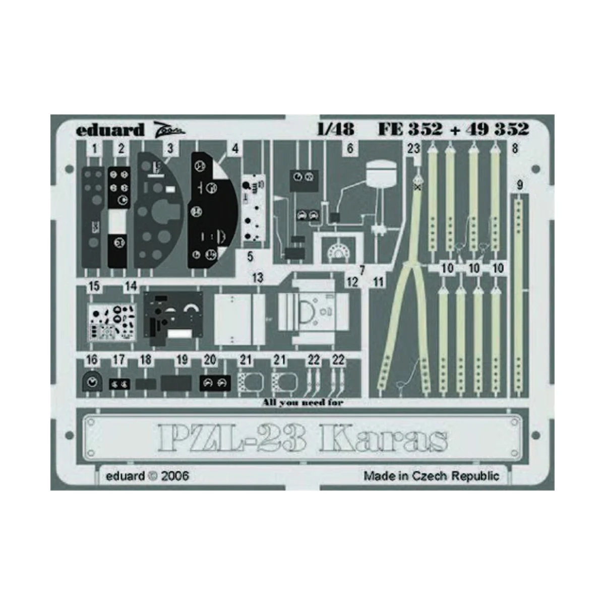 PZL-23 Karas für Mirage Bausatz - Eduard Accessories FE352