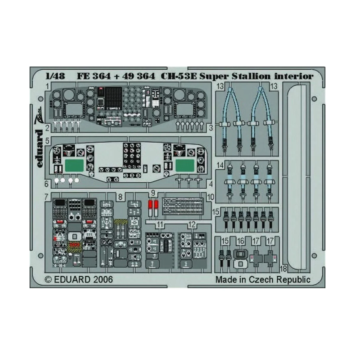 CH-53E Super Stallion interior für Academy/MRC-Bausatz - Eduard Acc...