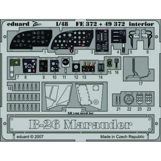 B-26 Marauder interior Revell/Monogram - Eduard Accessories FE372
