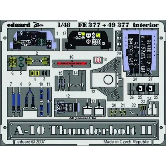 A-10 Thunderbolt II interior Für Italeri Bausatz, 1/48 - Eduard Acc...