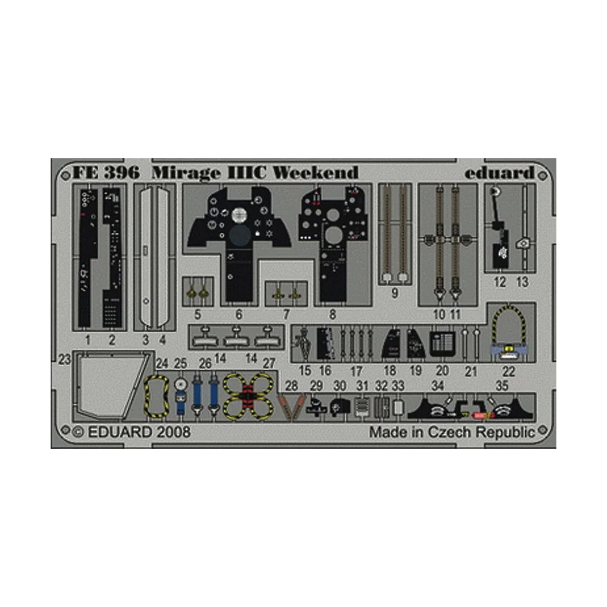 Mirage IIIC Weekend für Eduard Bausatz - Eduard Accessories FE396