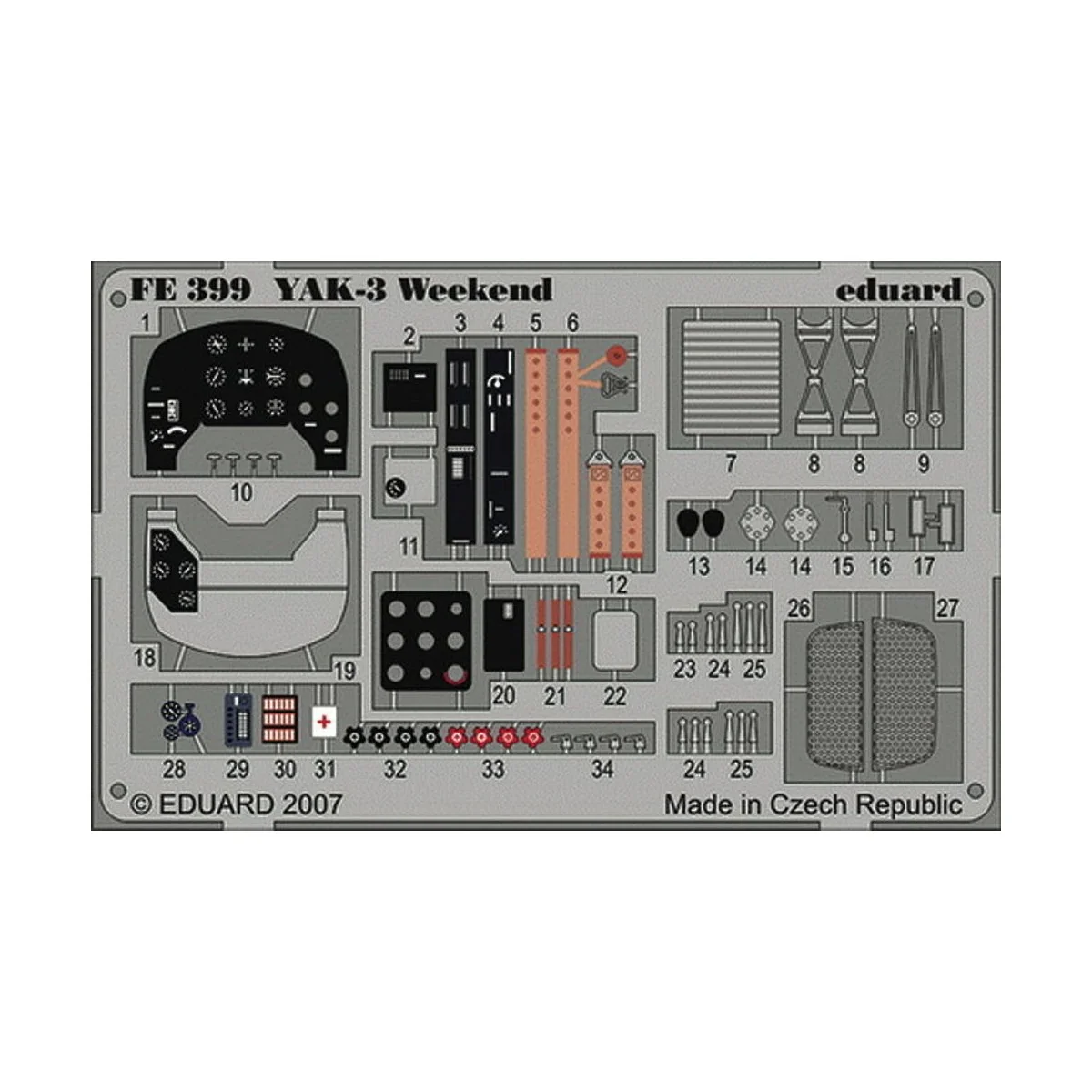 Yak-3 Weekend für Eduard Bausatz, 1/48 - Eduard Accessories FE399