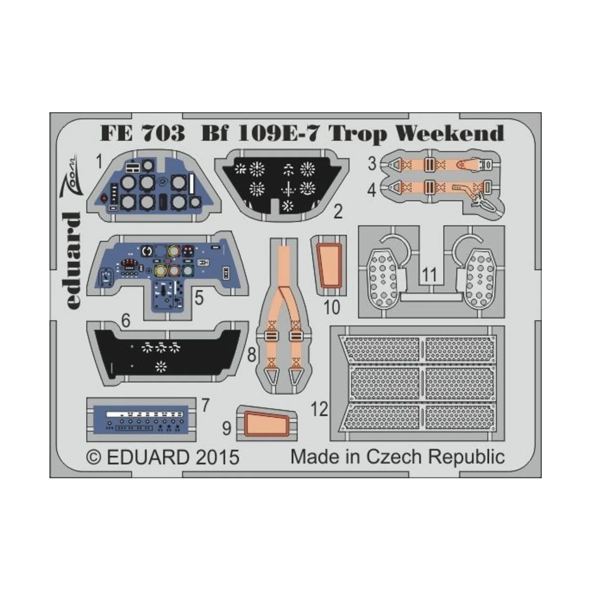 Bf 109E-7 Trop Weekend for Eduard, 1/48 - Eduard Accessories FE703