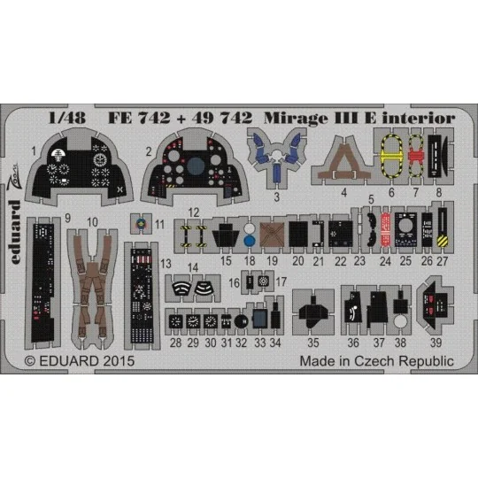 Mirage III E interior for Kinetic - Eduard Accessories FE742