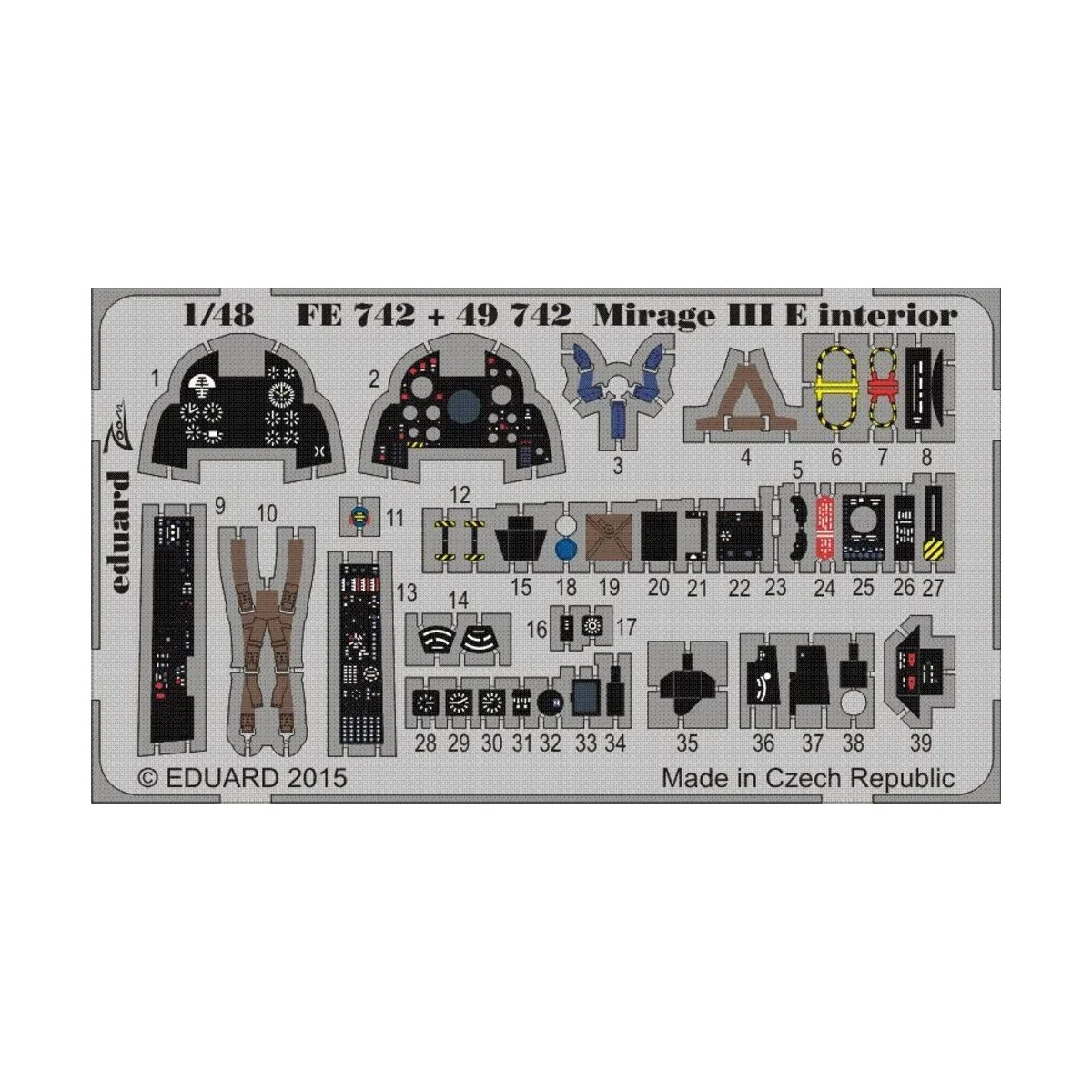Mirage III E interior for Kinetic - Eduard Accessories FE742
