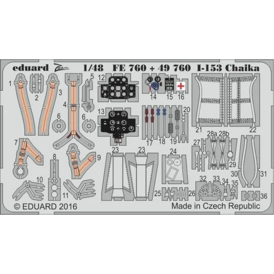 I-153 Chaika for ICM, 1/48 - Eduard Accessories FE760
