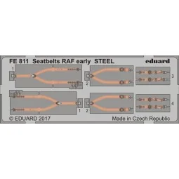 Seatbelts RAF early STEEL, 1/48 - Eduard Accessories FE811