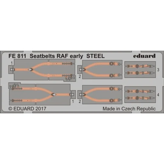 Seatbelts RAF early STEEL, 1/48 - Eduard Accessories FE811