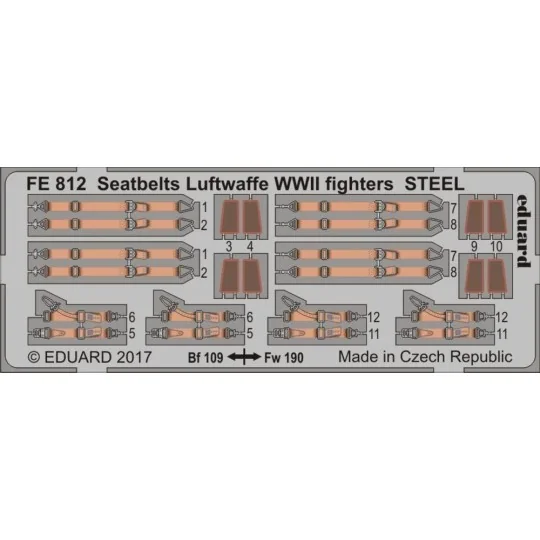 Seatbelts Luftwaffe WWII fighters STEEL, 1/48 - Eduard Accessories ...