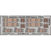 Seatbelts Luftwaffe WWII fighters STEEL, 1/48 - Eduard Accessories ...