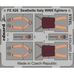 Seatbelts Italy WWII fighters STEEL - Eduard Accessories FE826