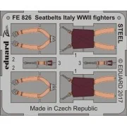 Seatbelts Italy WWII fighters STEEL, 1/48 - Eduard Accessories FE826