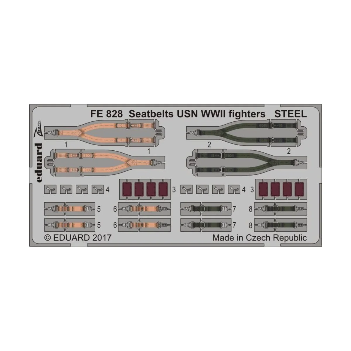 Seatbelts USN WWII fighters STEEL f.Reve, 1/48 - Eduard Accessories...