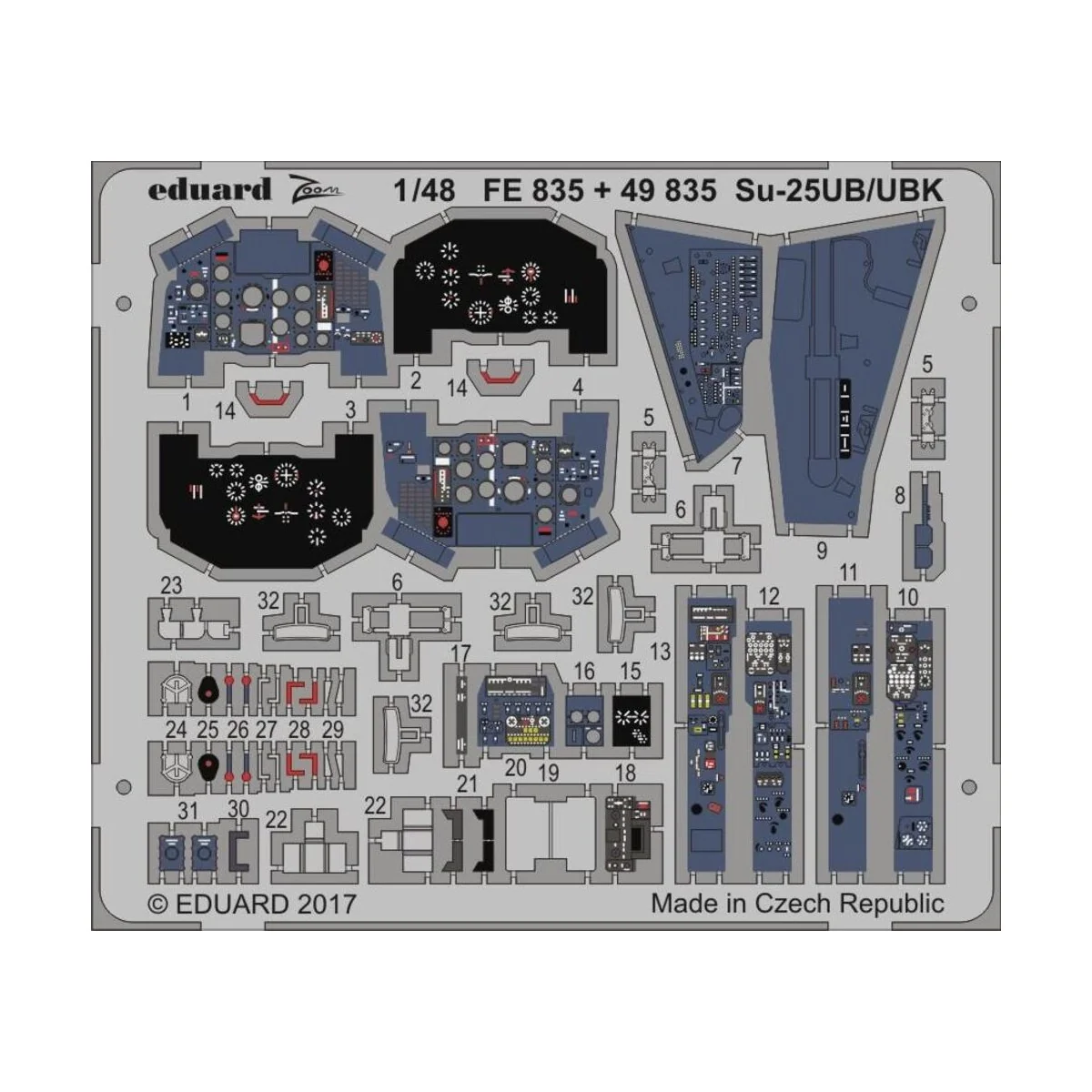 Su-25UB/UBK for SMER - Eduard Accessories FE835