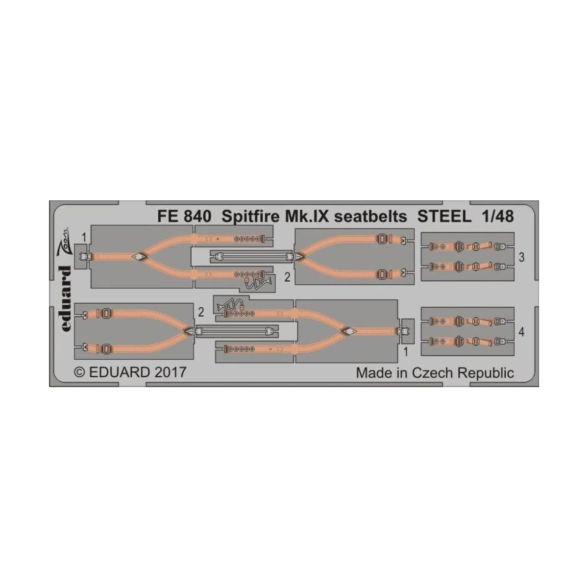 Spitfire Mk.IX seatbelts STEEL f.Eduard, 1/48 - Eduard Accessories ...