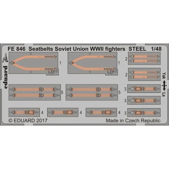 Seatbelts Soviet Union WW2 fighters STEE, 1/48 - Eduard Accessories...