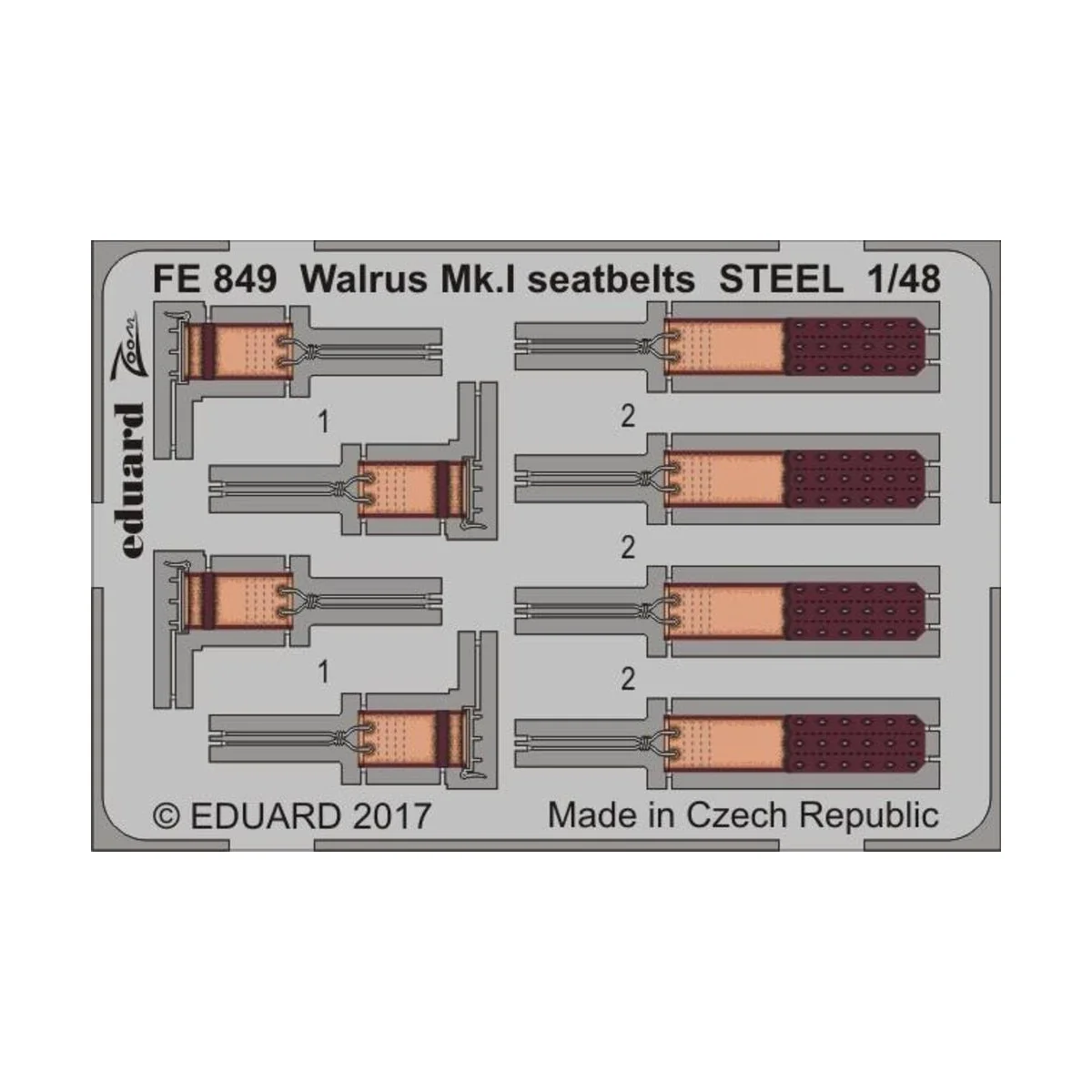 Walrus Mk.I seatbelts STEEL for Airfix, 1/48 - Eduard Accessories F...