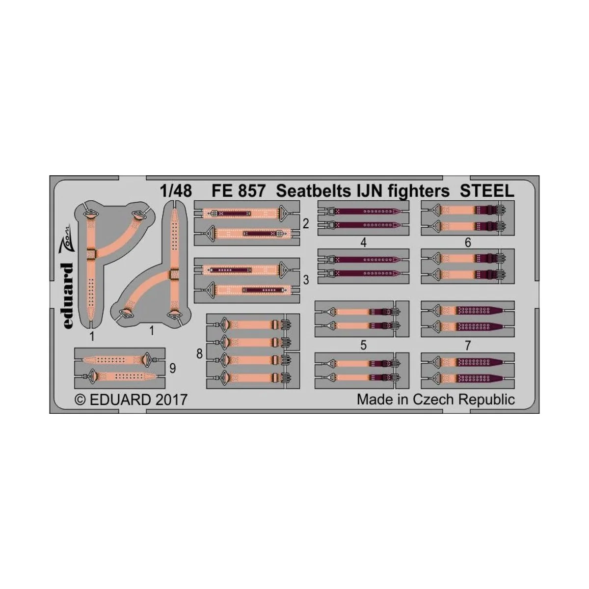 Seatbelts IJN fighters STEEL, 1/48 - Eduard Accessories FE857 Seatbelts IJN fighters STEEL, 1/48 - Eduard Accessories FE857