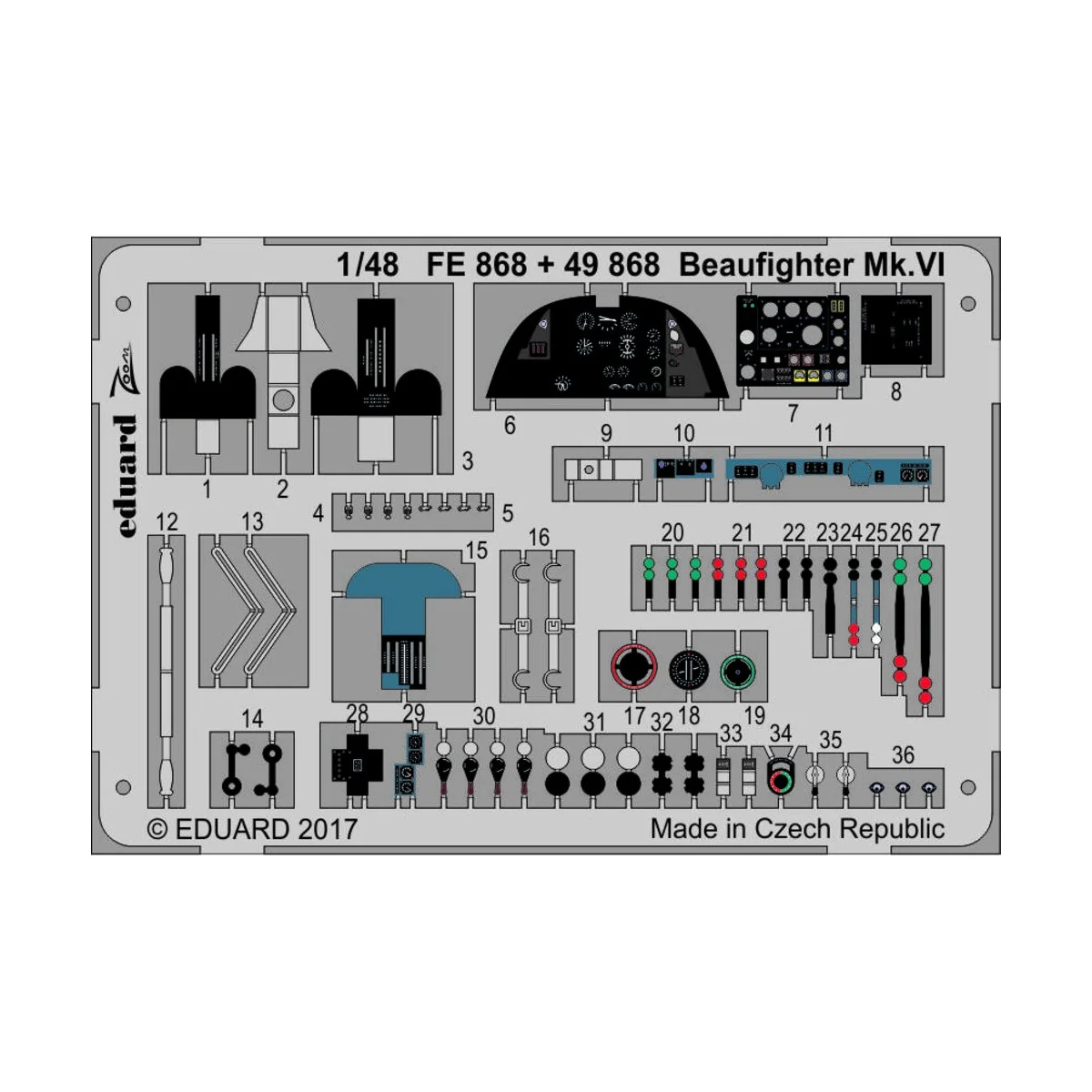 Beaufighter Mk.VI for Tamiya - Eduard Accessories FE868