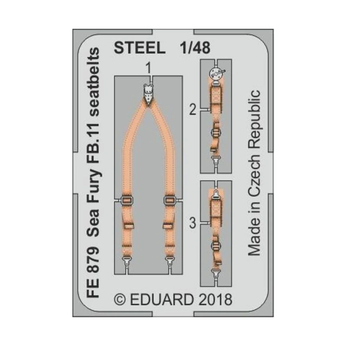 Sea Fury FB.11 seatbelts STEEL f.Airfix - Eduard Accessories FE879