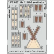 He 111H-3 seatbelts STEEL for ICM, 1/48 - Eduard Accessories FE887 He 111H-3 seatbelts STEEL for ICM, 1/48 - Eduard Accessories FE887