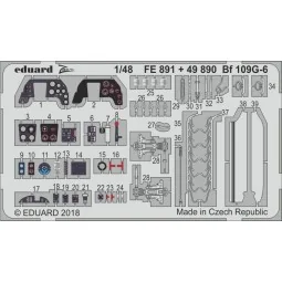 Bf 109G-6 for Tamiya - Eduard Accessories FE891