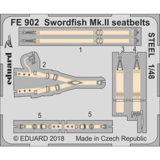 Swordfish Mk.II seatbelts STEEL f.Tamiya - Eduard Accessories FE902