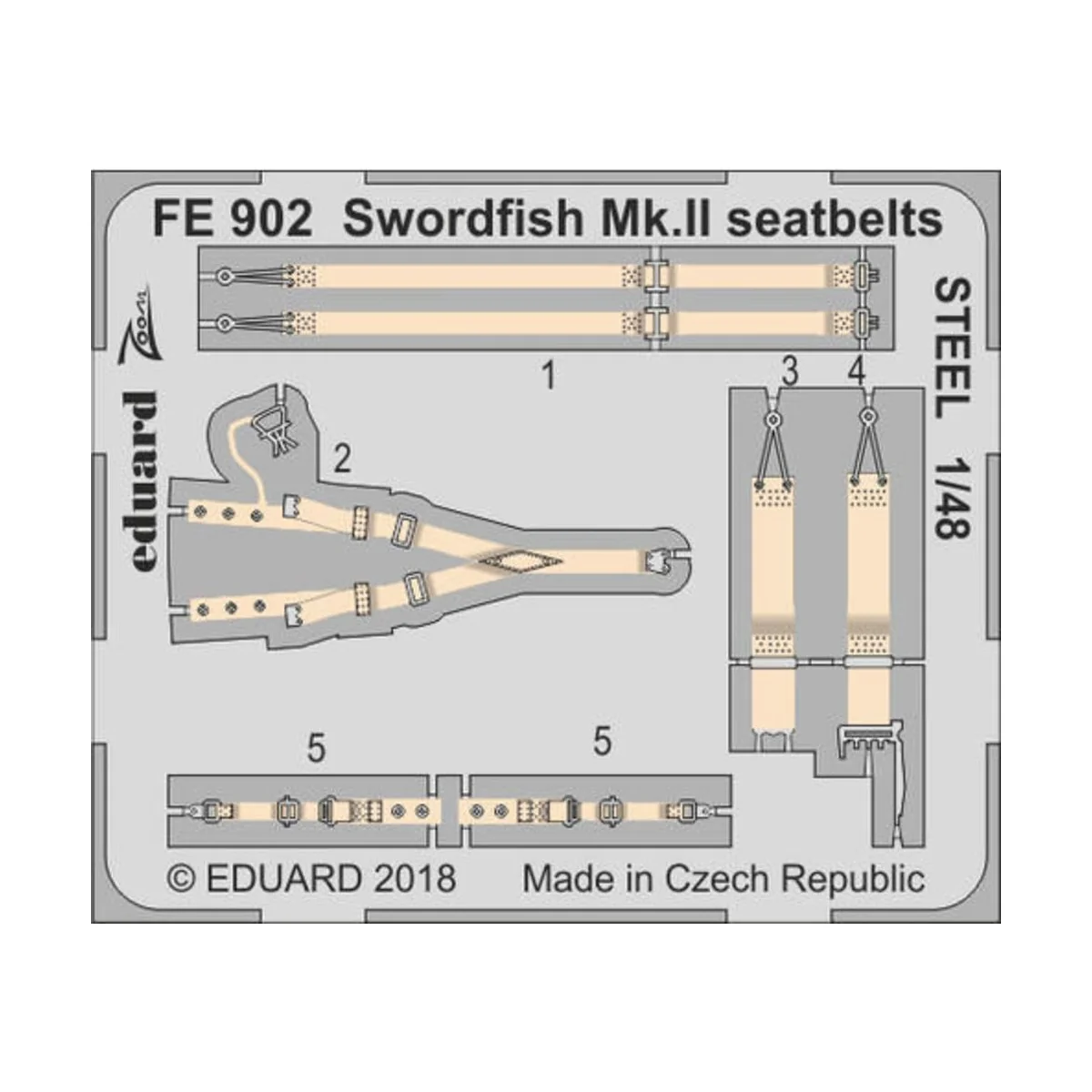 Swordfish Mk.II seatbelts STEEL f.Tamiya - Eduard Accessories FE902