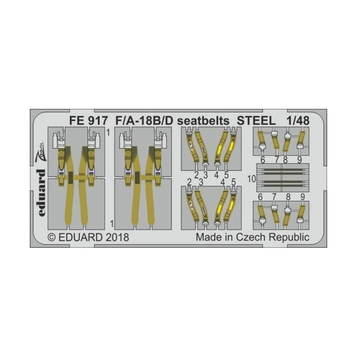F/A-18B/D seatbelts STEEL f.Kinetic, 1/48 - Eduard Accessories FE917