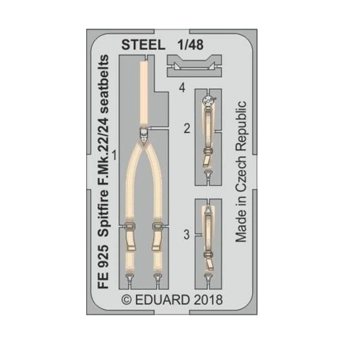 Spitfire F.Mk.22/24 seatbelts STEEL f.Ai - Eduard Accessories FE925