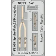 Spitfire F.Mk.22/24 seatbelts STEEL f.Ai - Eduard Accessories FE925
