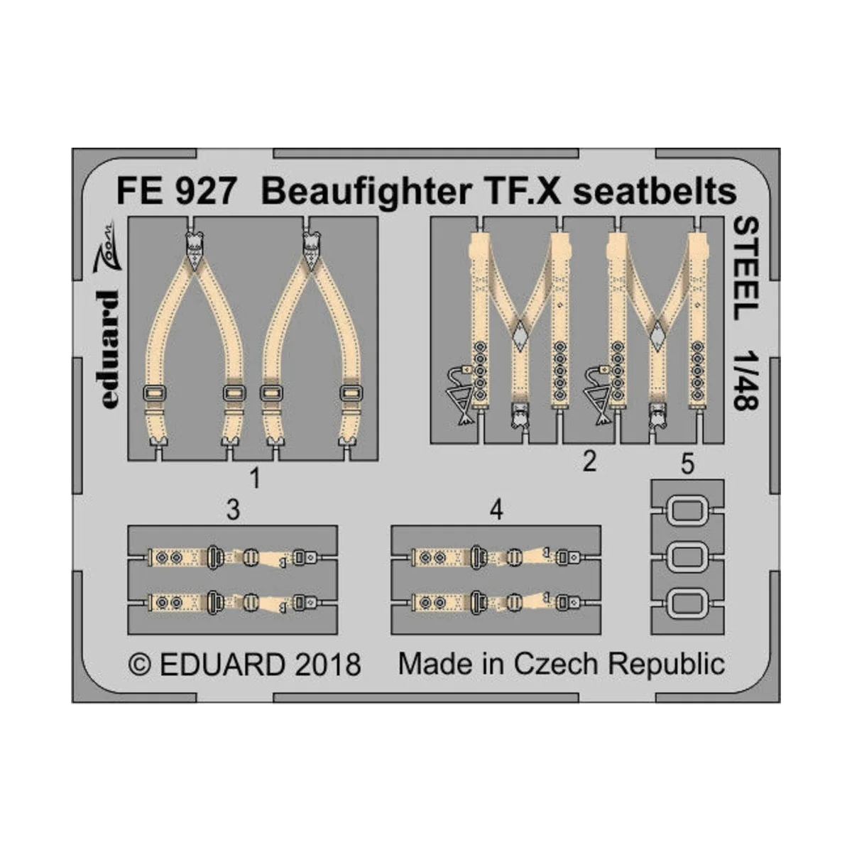 Beaufighter TF.X seatbelts STEEL f.Revell - Eduard Accessories FE927