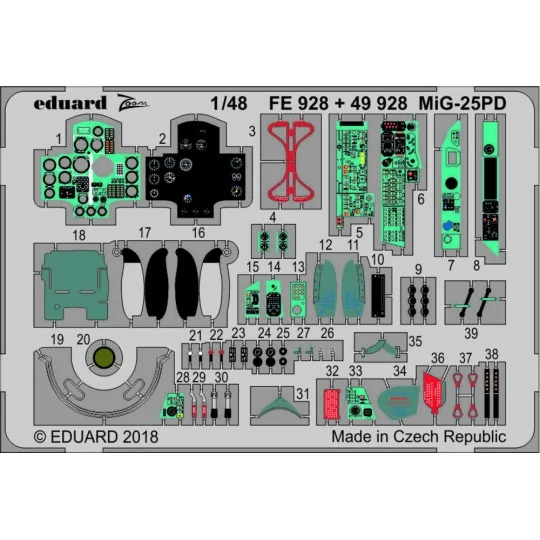 MiG-25PD for ICM, 1/48 - Eduard Accessories FE928