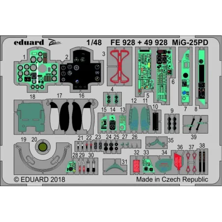 MiG-25PD for ICM, 1/48 - Eduard Accessories FE928