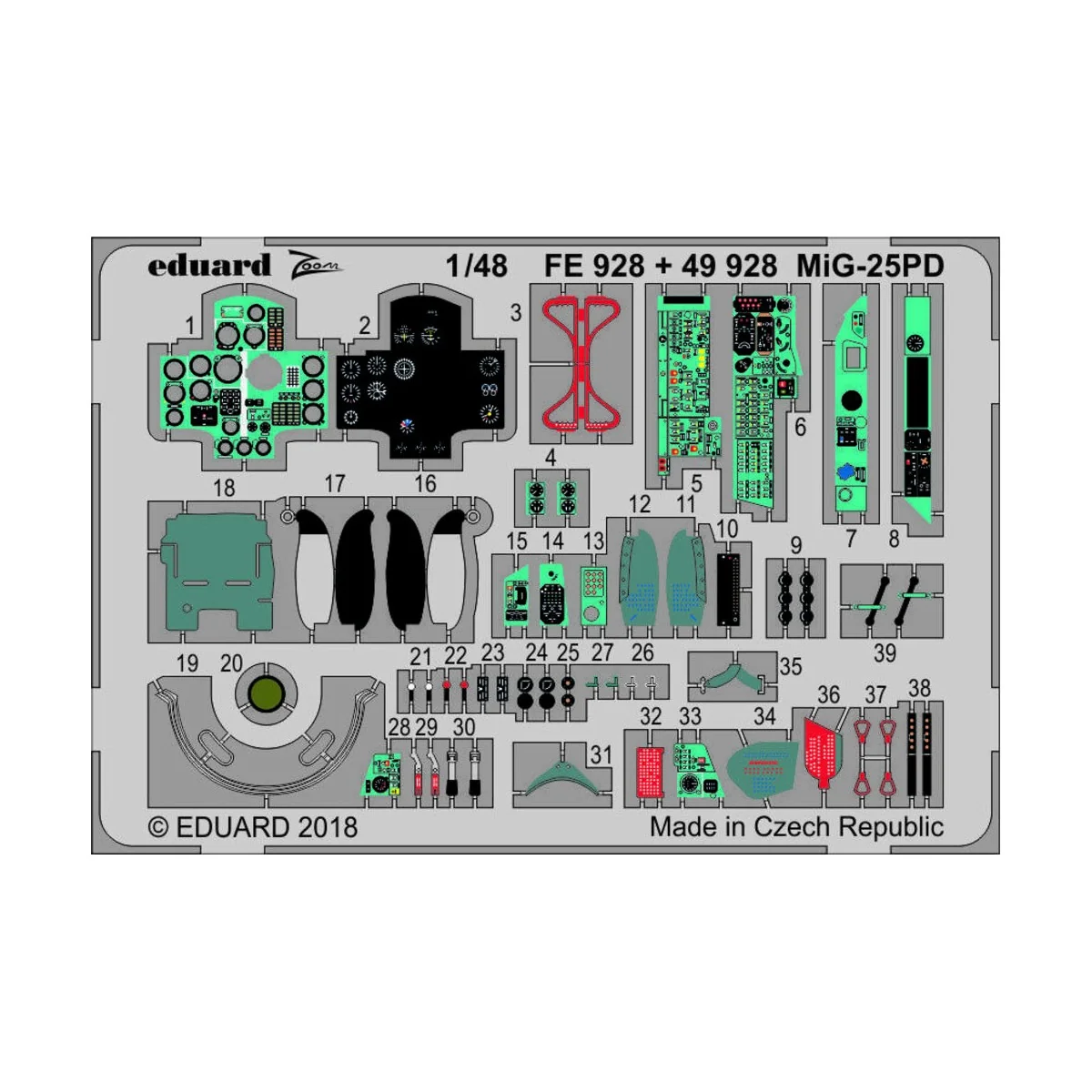 MiG-25PD for ICM - Eduard Accessories FE928