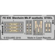 Blenheim Mk.IF seatbelts STEEL for Airfi, 1/48 - Eduard Accessories...