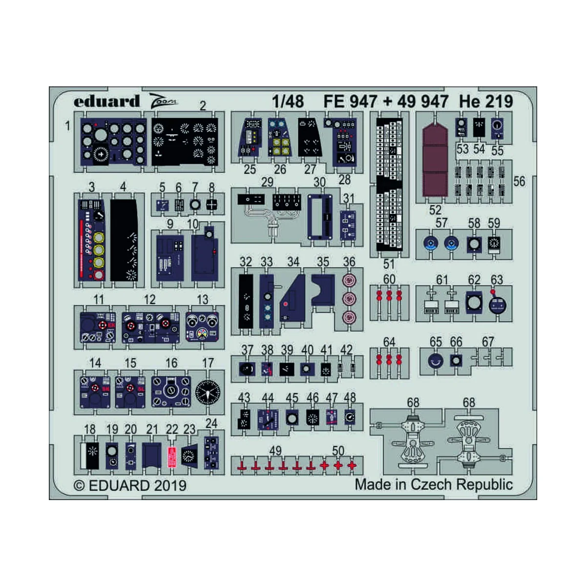 He 219 for Tamiya, 1/48 - Eduard Accessories FE947