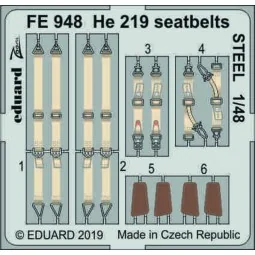 He 219 seatbelts STEEL for Tamiya - Eduard Accessories FE948