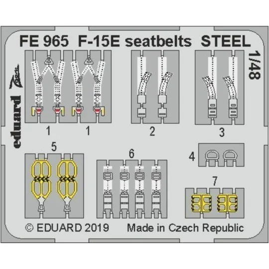 F-15E seatbelts STEEL f.Great Wall Hobby - Eduard Accessories FE965
