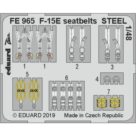 F-15E seatbelts STEEL f.Great Wall Hobby, 1/48 - Eduard Accessories...
